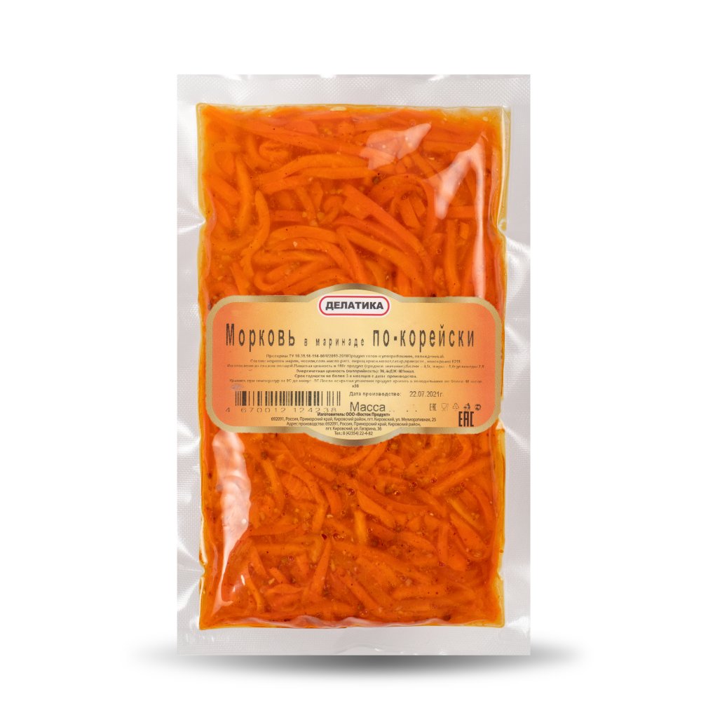 Морковь в маринаде по-корейски (вакуумный пакет)